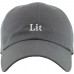 Lit Embroidery Dad Hat Cotton Adjustable Baseball Cap Unconstructed  eb-68868136